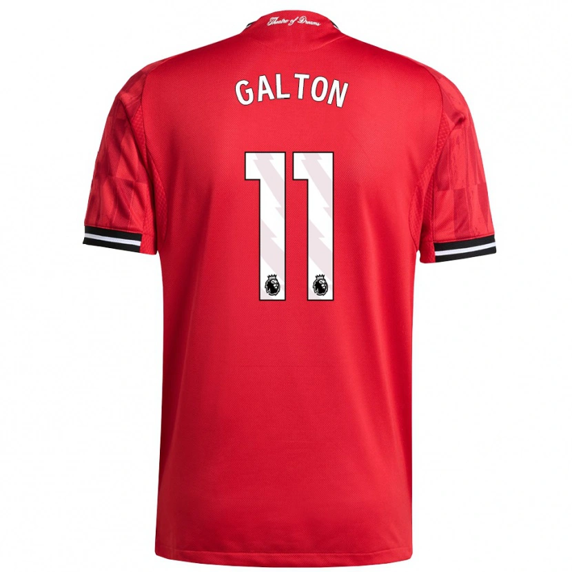 Danxen Kinder Leah Galton #11 Rot Schwarz Weiß Heimtrikot Trikot 2025/26 T-Shirt