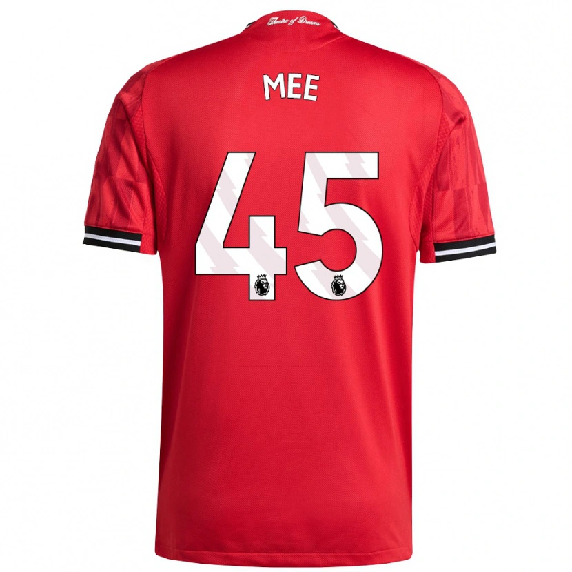 Danxen Kinder Dermot Mee #45 Rot Schwarz Weiß Heimtrikot Trikot 2025/26 T-Shirt