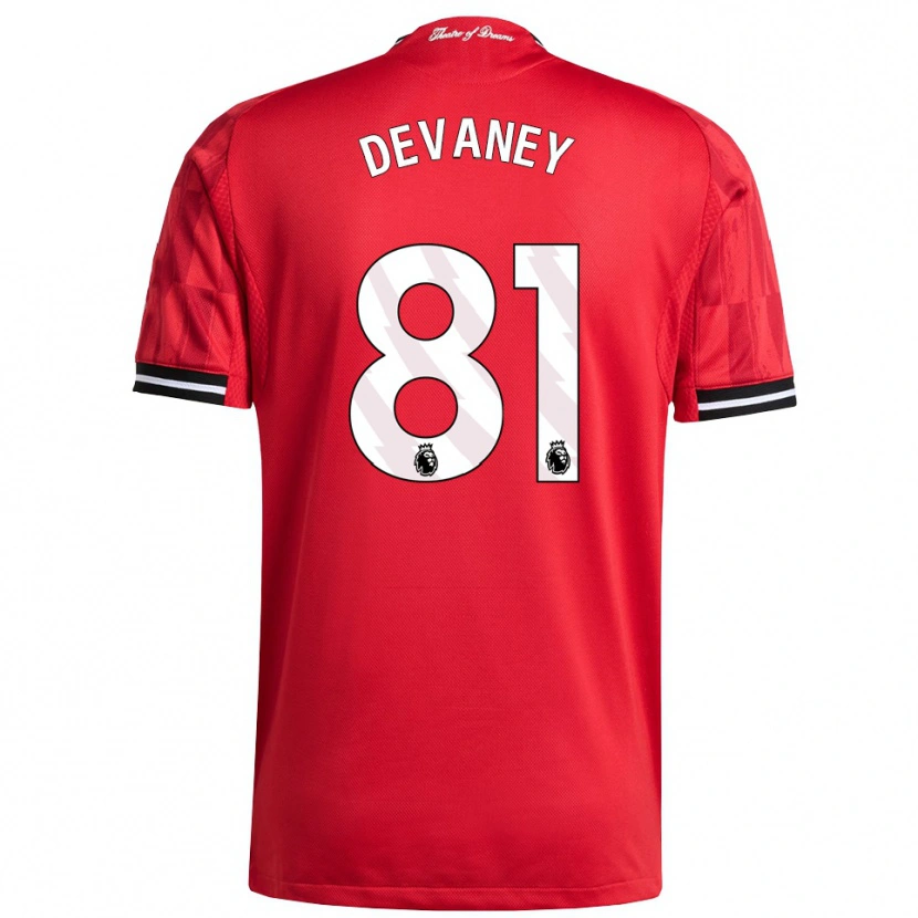 Danxen Kinder Jacob Devaney #81 Rot Schwarz Weiß Heimtrikot Trikot 2025/26 T-Shirt