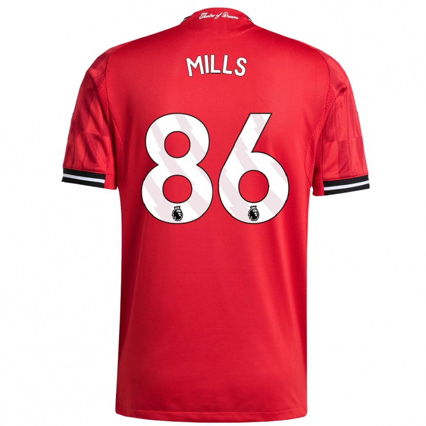 Danxen Kinder Albert Mills #86 Rot Schwarz Weiß Heimtrikot Trikot 2025/26 T-Shirt