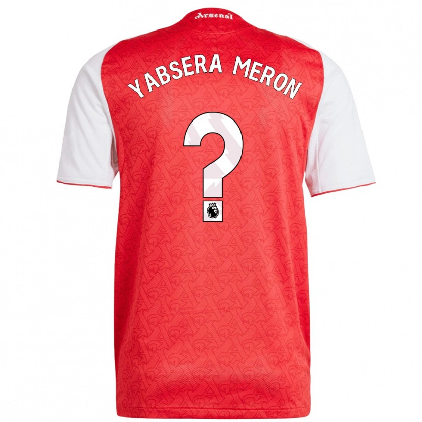 Danxen Kinder Yabsera Meron #0 Rot Weiß Heimtrikot Trikot 2025/26 T-Shirt