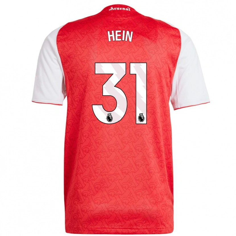 Danxen Kinder Karl Hein #31 Rot Weiß Heimtrikot Trikot 2025/26 T-Shirt