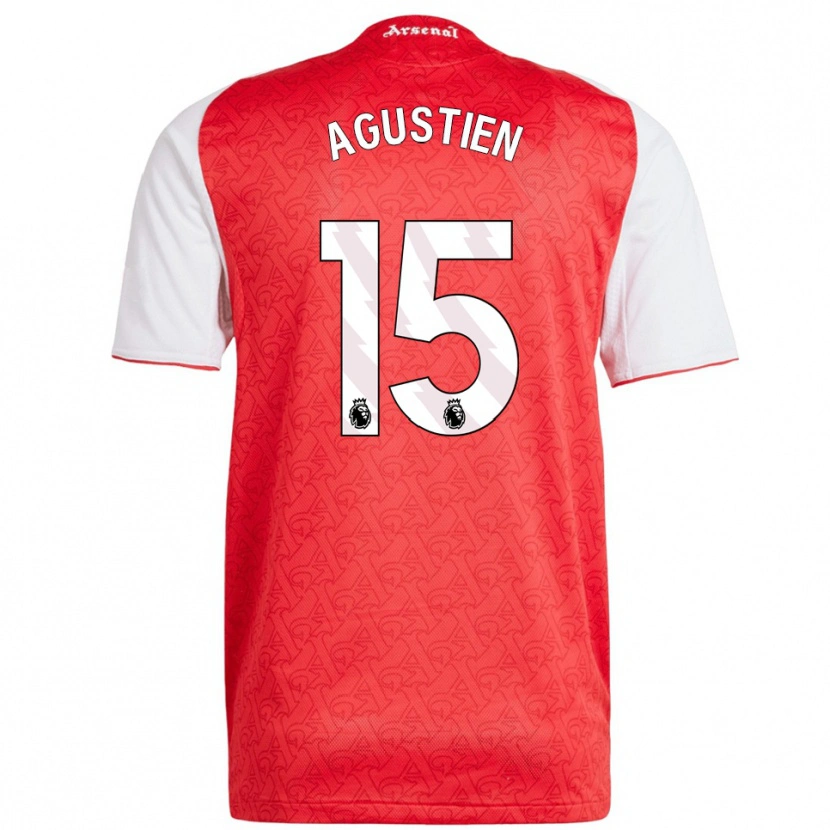 Danxen Kinder Demiane Agustien #15 Rot Weiß Heimtrikot Trikot 2025/26 T-Shirt