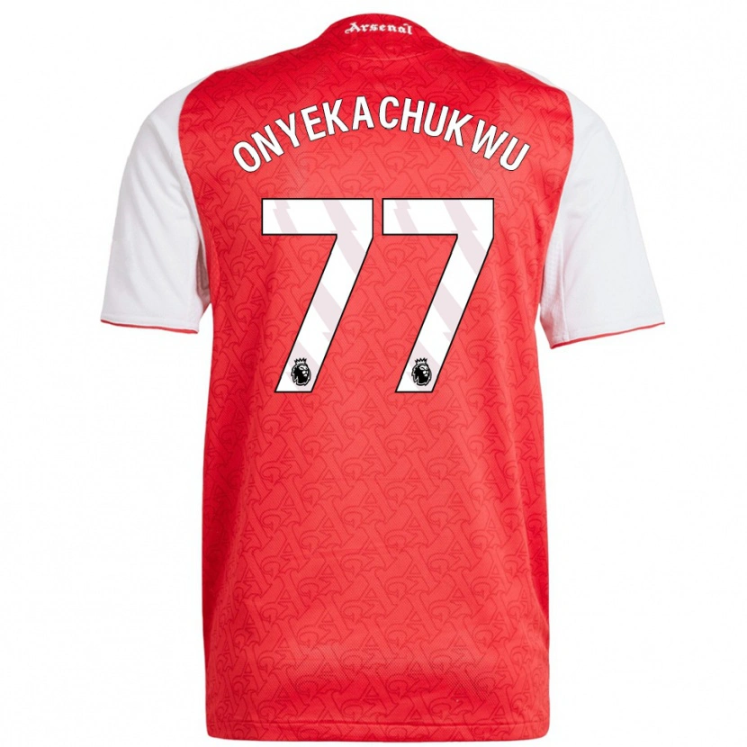 Danxen Kinder Samuel Onyekachukwu #77 Rot Weiß Heimtrikot Trikot 2025/26 T-Shirt