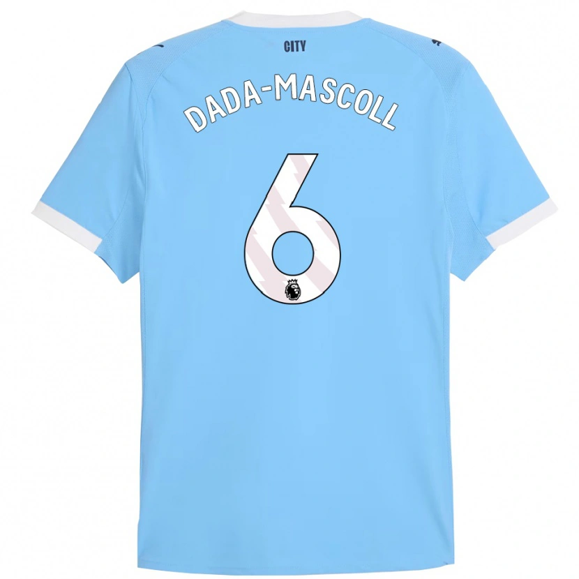 Danxen Kinder Isaiah Dada-Mascoll #6 Himmelblau Weiß Heimtrikot Trikot 2025/26 T-Shirt