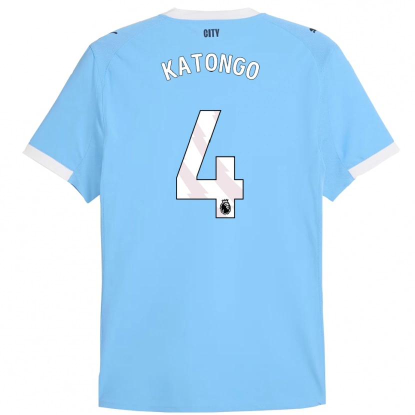 Danxen Kinder Jadel Katongo #4 Himmelblau Weiß Heimtrikot Trikot 2025/26 T-Shirt
