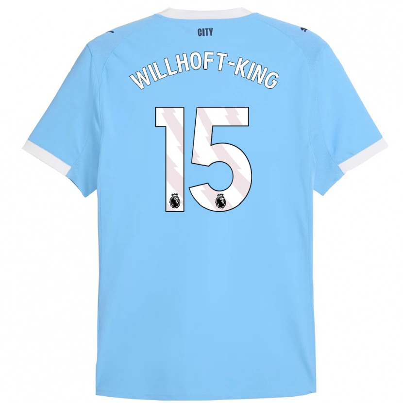 Danxen Kinder Han Willhoft-King #15 Himmelblau Weiß Heimtrikot Trikot 2025/26 T-Shirt