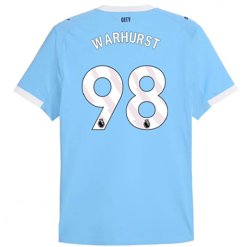 Danxen Kinder Matty Warhurst #98 Himmelblau Weiß Heimtrikot Trikot 2025/26 T-Shirt