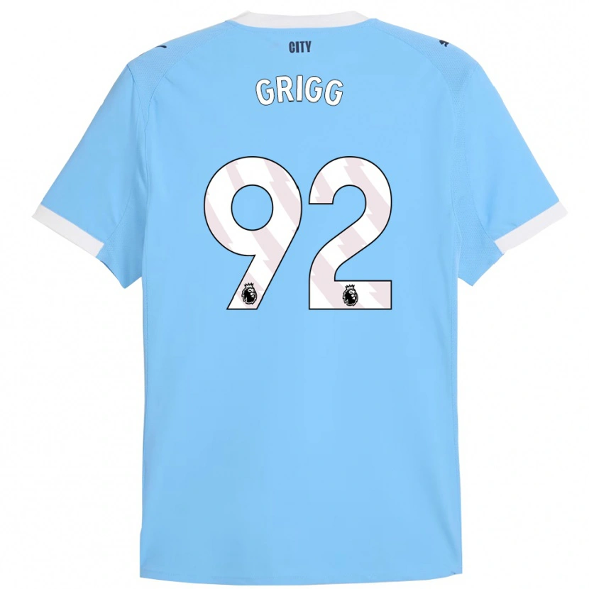 Danxen Kinder Finley Grigg #92 Himmelblau Weiß Heimtrikot Trikot 2025/26 T-Shirt