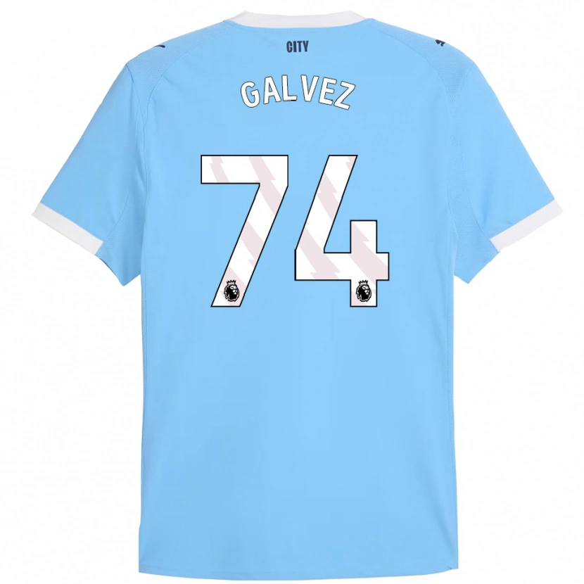 Danxen Kinder Tomas Galvez #74 Himmelblau Weiß Heimtrikot Trikot 2025/26 T-Shirt