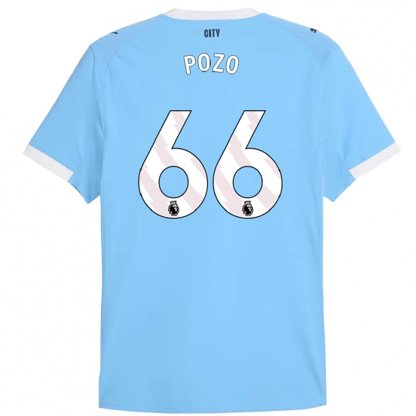 Danxen Kinder Iker Pozo #66 Himmelblau Weiß Heimtrikot Trikot 2025/26 T-Shirt