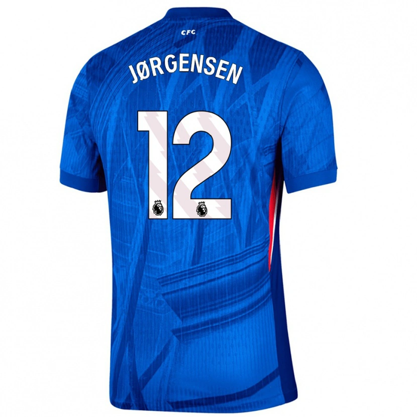Danxen Kinder Filip Jørgensen #12 Blau Weiß Heimtrikot Trikot 2025/26 T-Shirt