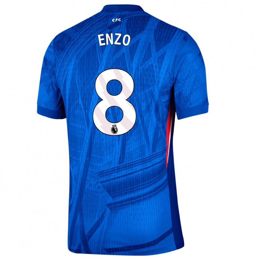 Danxen Kinder Enzo Fernández #8 Blau Weiß Heimtrikot Trikot 2025/26 T-Shirt