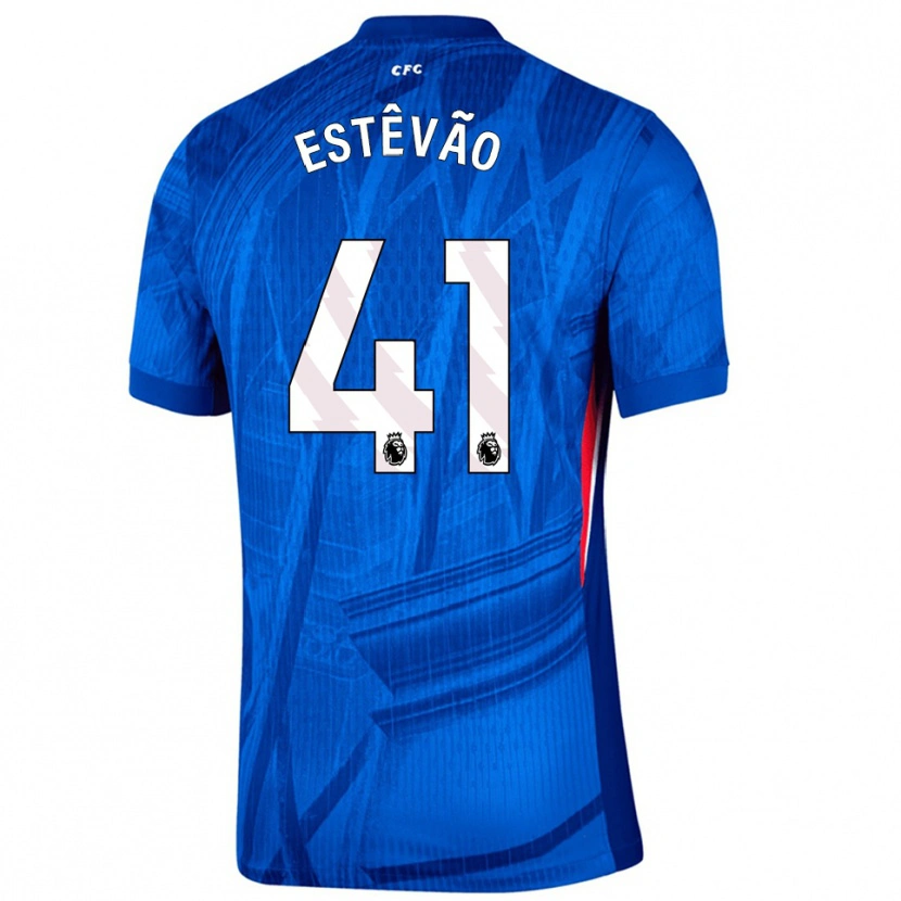 Danxen Kinder Estêvão #41 Blau Weiß Heimtrikot Trikot 2025/26 T-Shirt