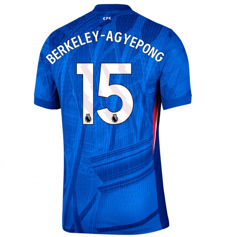 Danxen Kinder Jeremiah Berkeley-Agyepong #15 Blau Weiß Heimtrikot Trikot 2025/26 T-Shirt