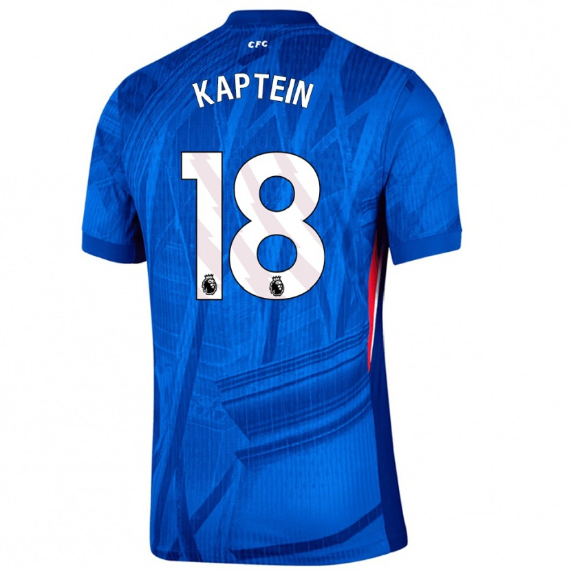 Danxen Kinder Wieke Kaptein #18 Blau Weiß Heimtrikot Trikot 2025/26 T-Shirt