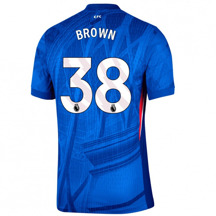 Danxen Kinder Cerys Brown #38 Blau Weiß Heimtrikot Trikot 2025/26 T-Shirt