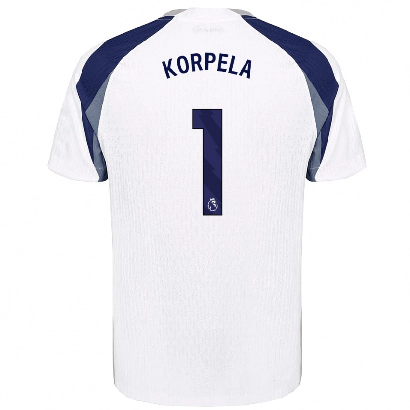 Danxen Kinder Tinja-Riikka Korpela #1 Weiß Marineblau Heimtrikot Trikot 2025/26 T-Shirt