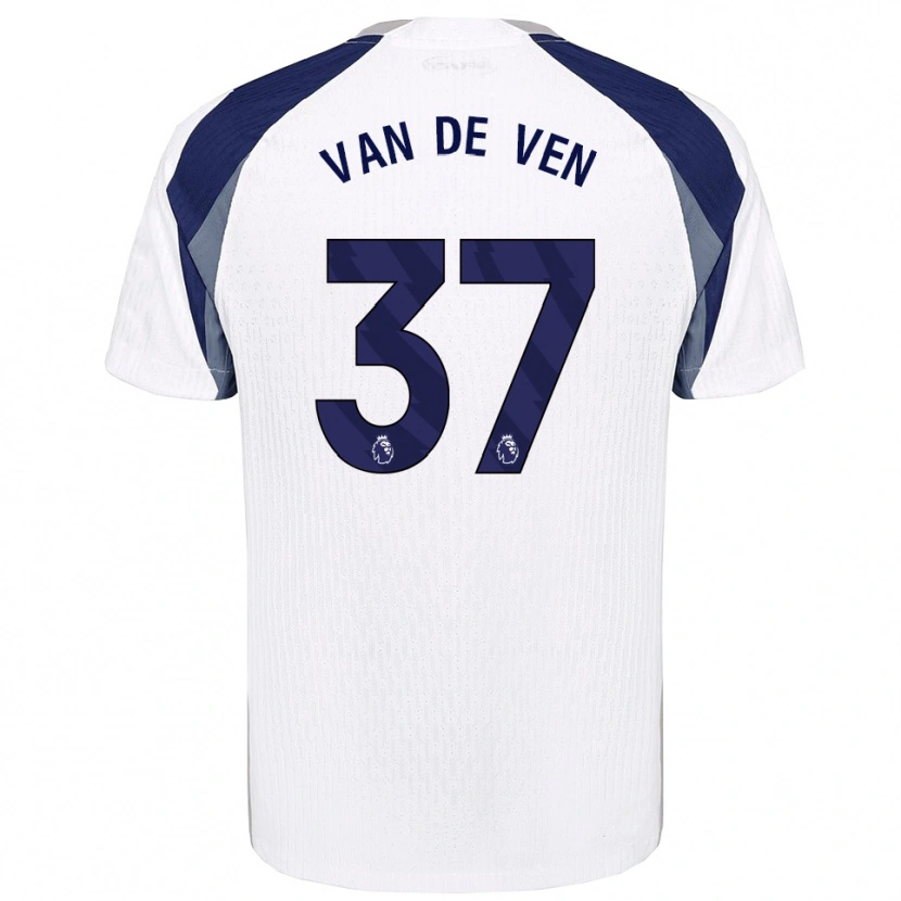 Danxen Kinder Micky Van De Ven #37 Weiß Marineblau Heimtrikot Trikot 2025/26 T-Shirt