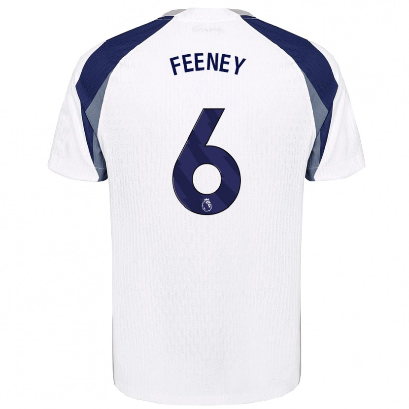 Danxen Kinder George Feeney #6 Weiß Marineblau Heimtrikot Trikot 2025/26 T-Shirt