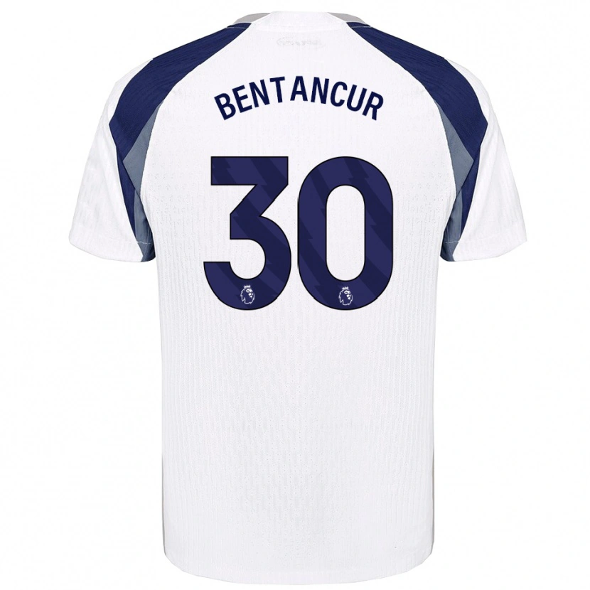 Danxen Kinder Rodrigo Bentancur #30 Weiß Marineblau Heimtrikot Trikot 2025/26 T-Shirt