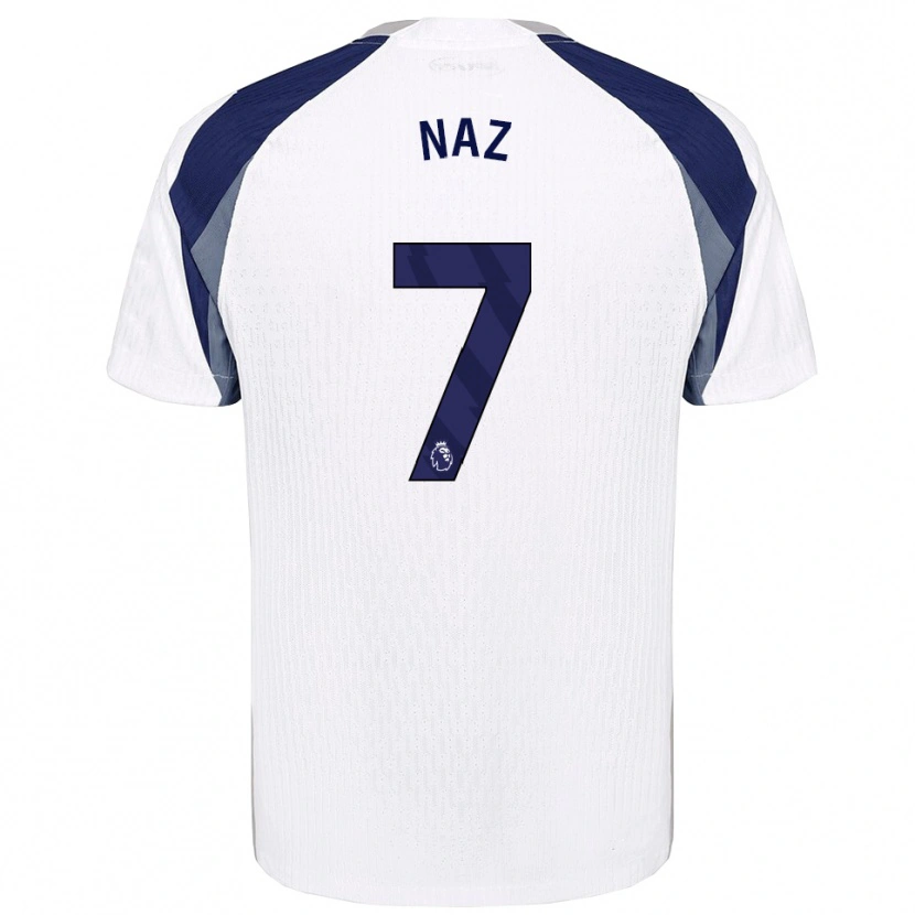 Danxen Kinder Jessica Naz #7 Weiß Marineblau Heimtrikot Trikot 2025/26 T-Shirt