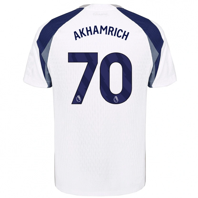 Danxen Kinder Yusuf Akhamrich #70 Weiß Marineblau Heimtrikot Trikot 2025/26 T-Shirt