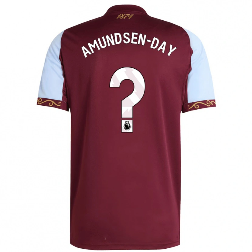 Danxen Kinder Ethan Amundsen-Day #0 Burgunderrot Himmelblau Heimtrikot Trikot 2025/26 T-Shirt