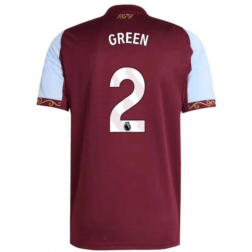 Danxen Kinder Jacob Green #2 Burgunderrot Himmelblau Heimtrikot Trikot 2025/26 T-Shirt