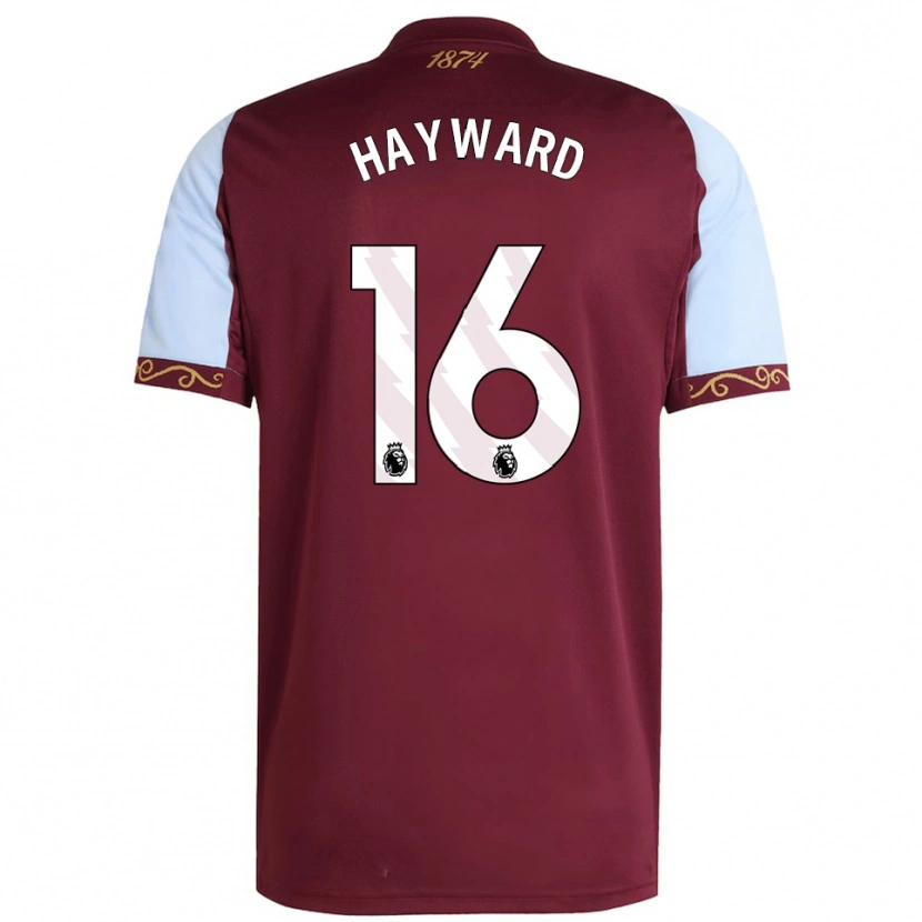 Danxen Kinder Vinnie Hayward #16 Burgunderrot Himmelblau Heimtrikot Trikot 2025/26 T-Shirt