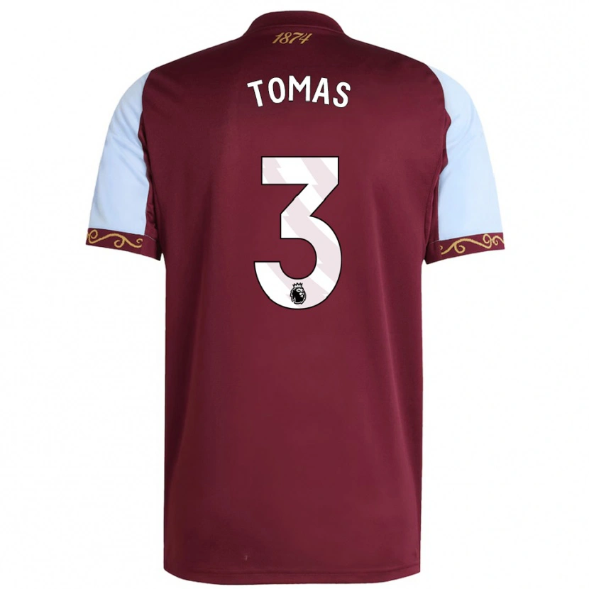 Danxen Kinder Paula Tomás #3 Burgunderrot Himmelblau Heimtrikot Trikot 2025/26 T-Shirt