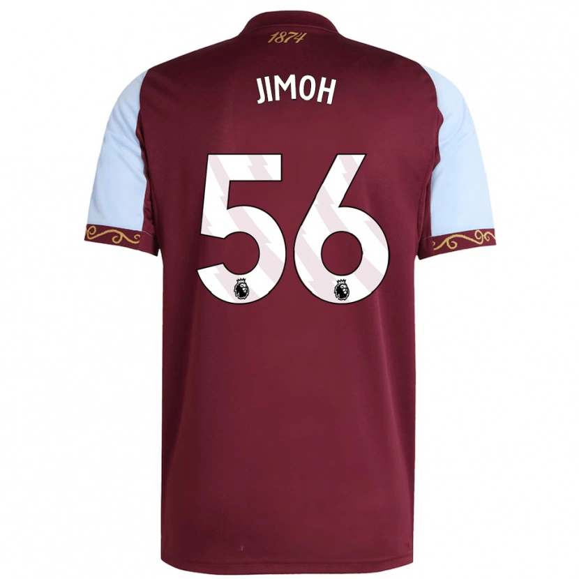 Danxen Kinder Jamaldeen Jimoh-Aloba #56 Burgunderrot Himmelblau Heimtrikot Trikot 2025/26 T-Shirt