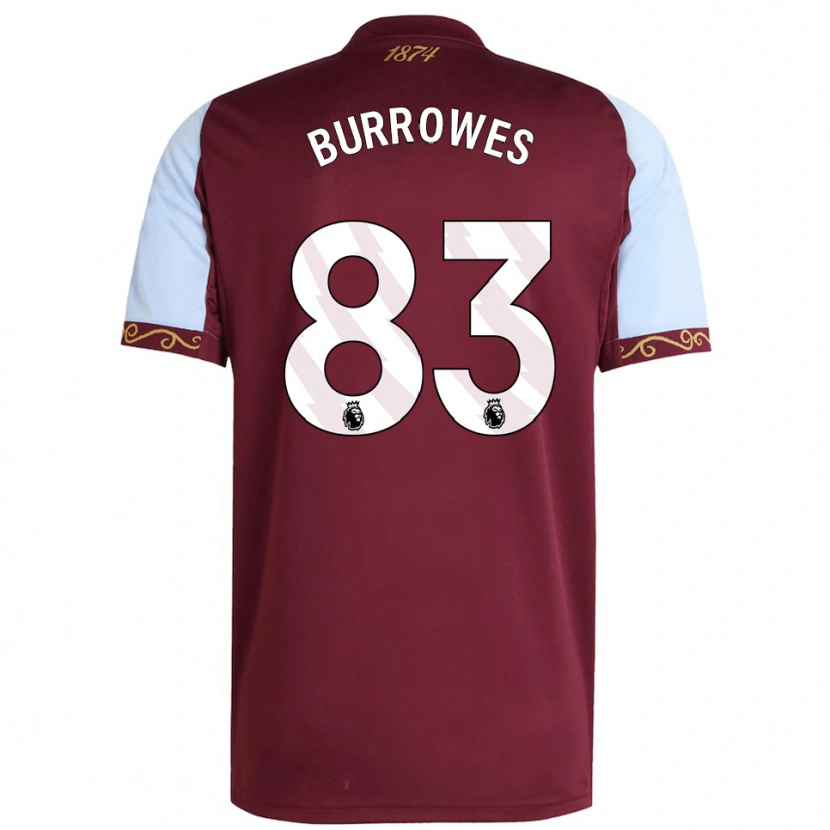 Danxen Kinder Bradley Burrowes #83 Burgunderrot Himmelblau Heimtrikot Trikot 2025/26 T-Shirt
