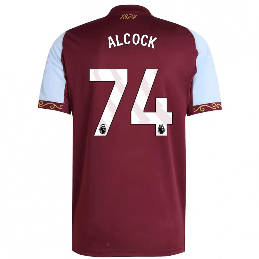 Danxen Kinder Todd Alcock #74 Burgunderrot Himmelblau Heimtrikot Trikot 2025/26 T-Shirt