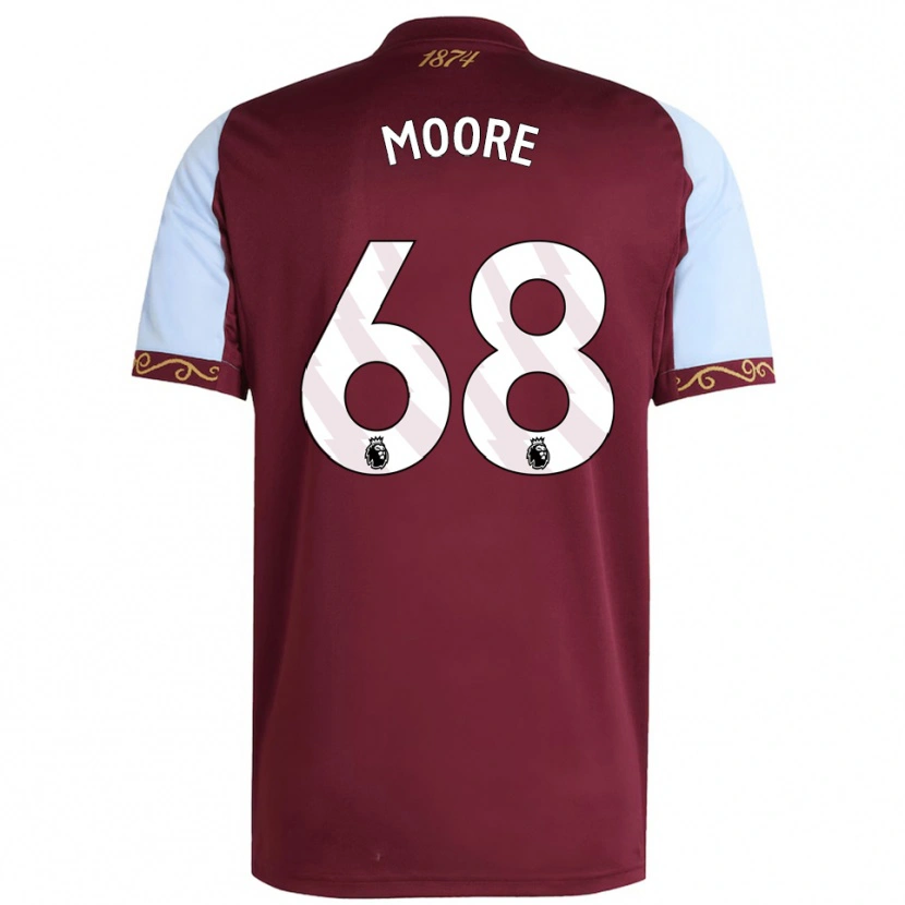 Danxen Kinder Kobei Moore #68 Burgunderrot Himmelblau Heimtrikot Trikot 2025/26 T-Shirt