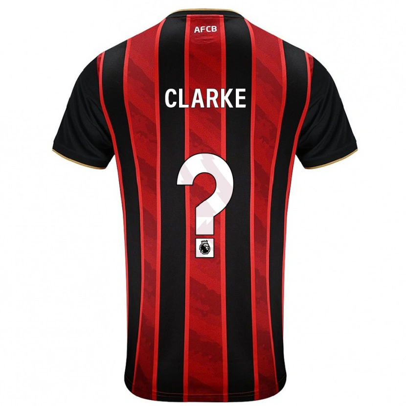 Danxen Kinder Ashley Clarke #0 Rot Schwarz Heimtrikot Trikot 2025/26 T-Shirt