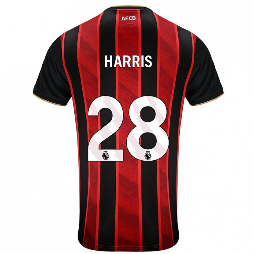 Danxen Kinder Charlotte Harris #28 Rot Schwarz Heimtrikot Trikot 2025/26 T-Shirt