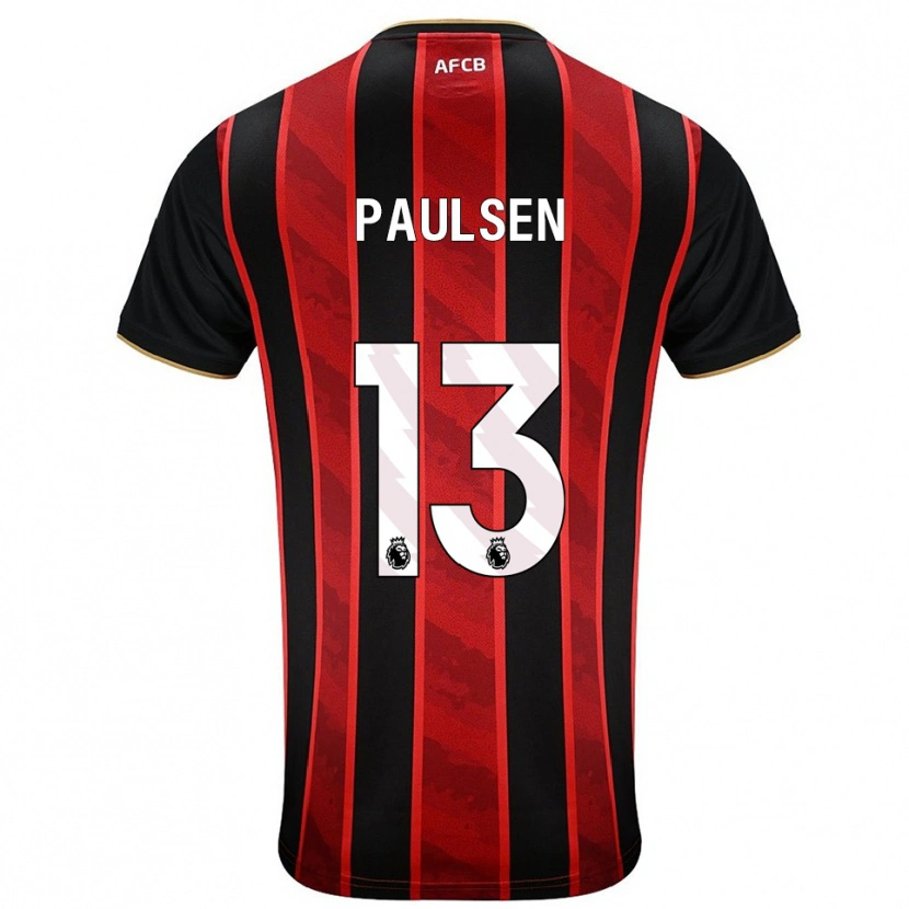 Danxen Kinder Alex Paulsen #13 Rot Schwarz Heimtrikot Trikot 2025/26 T-Shirt