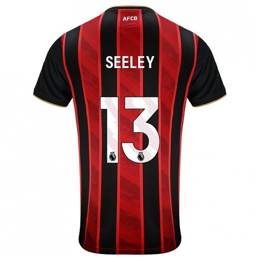 Danxen Kinder Will Seeley #13 Rot Schwarz Heimtrikot Trikot 2025/26 T-Shirt