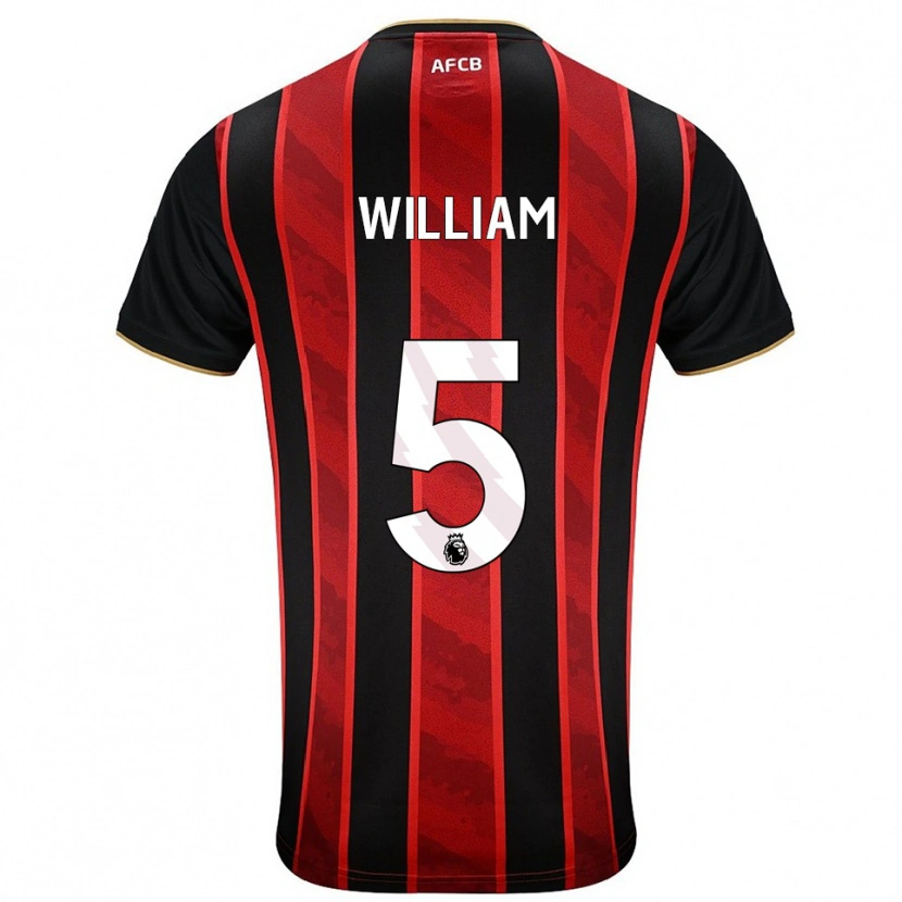 Danxen Kinder Harold William #5 Rot Schwarz Heimtrikot Trikot 2025/26 T-Shirt