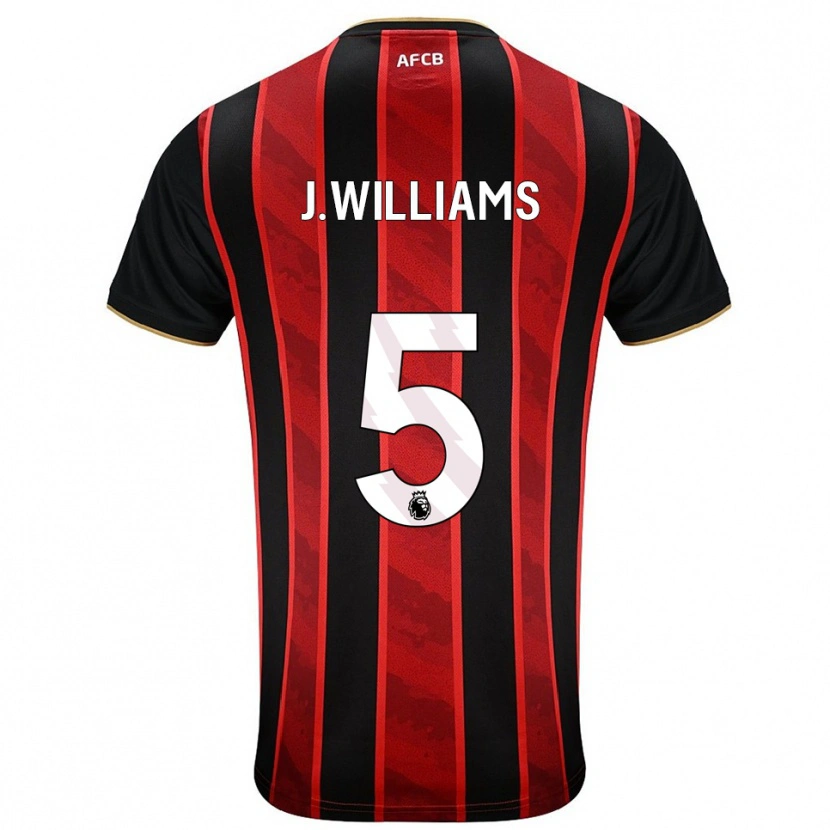Danxen Kinder Jay Williams #5 Rot Schwarz Heimtrikot Trikot 2025/26 T-Shirt