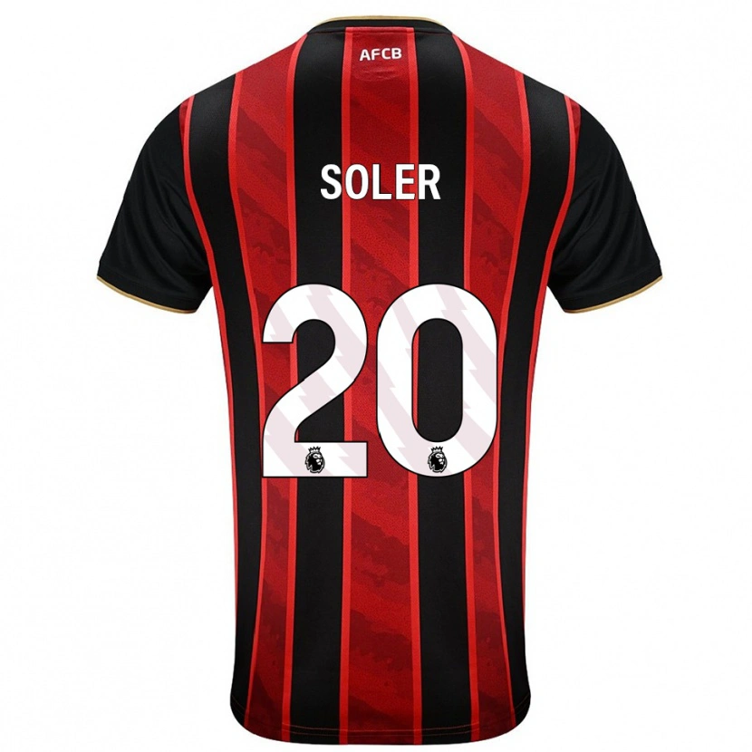 Danxen Kinder Julio Soler #20 Rot Schwarz Heimtrikot Trikot 2025/26 T-Shirt