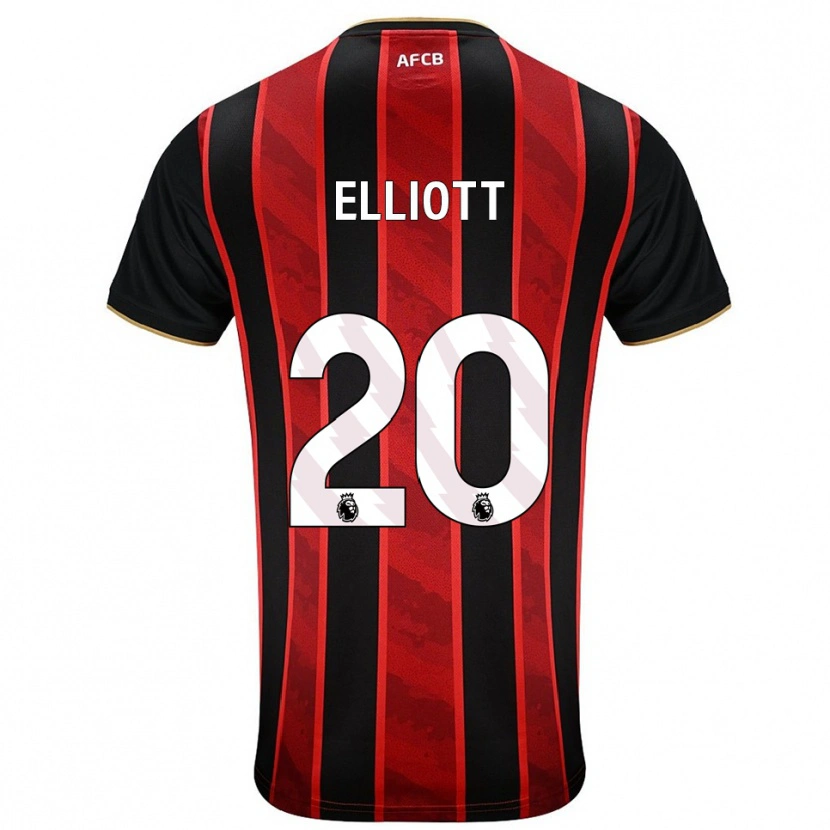 Danxen Kinder Kaitlyn Elliott #20 Rot Schwarz Heimtrikot Trikot 2025/26 T-Shirt