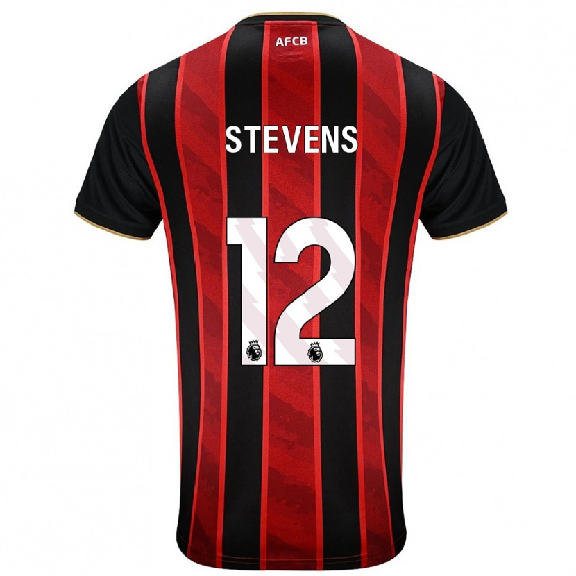 Danxen Kinder Charlie Stevens #12 Rot Schwarz Heimtrikot Trikot 2025/26 T-Shirt
