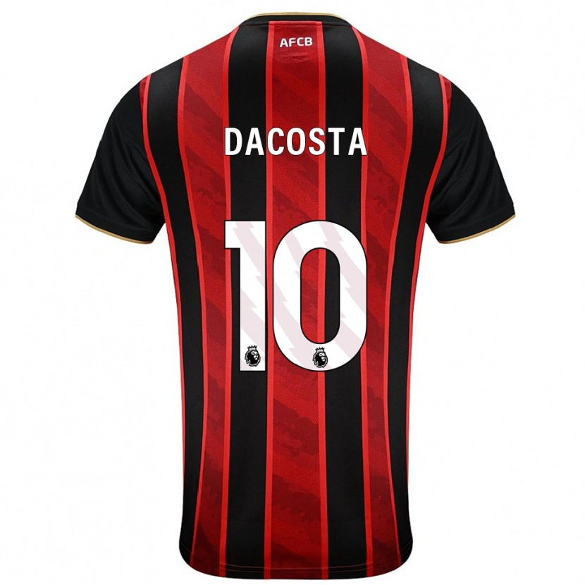 Danxen Kinder Michael Dacosta #10 Rot Schwarz Heimtrikot Trikot 2025/26 T-Shirt