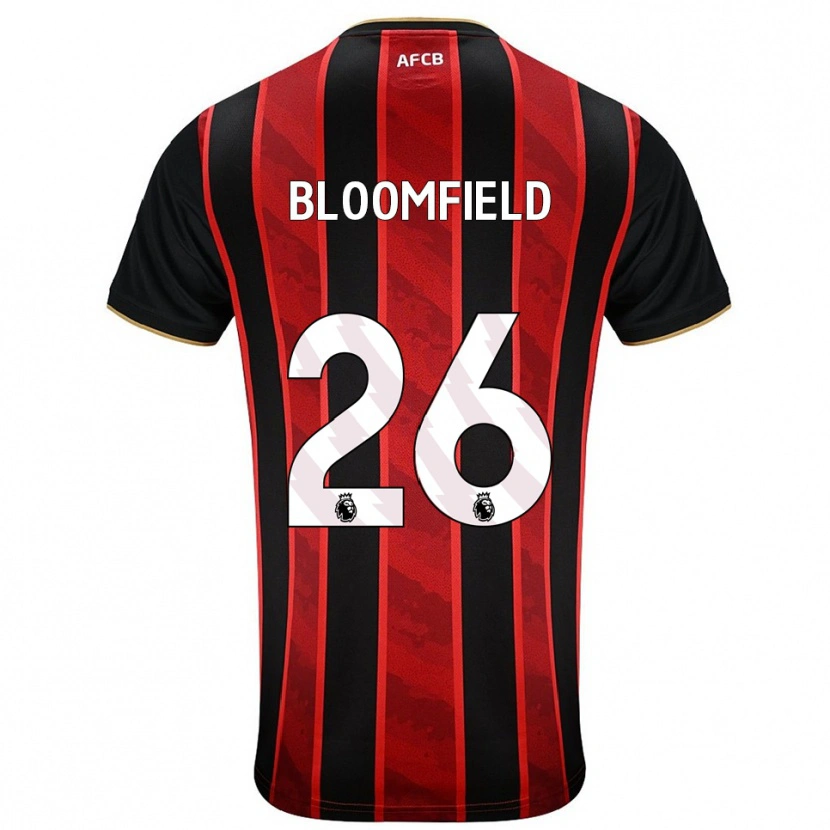 Danxen Kinder Erin Bloomfield #26 Rot Schwarz Heimtrikot Trikot 2025/26 T-Shirt