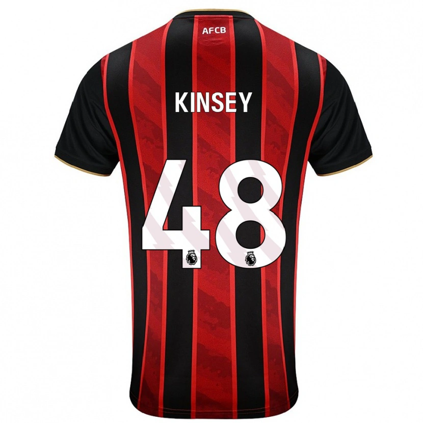 Danxen Kinder Max Kinsey #48 Rot Schwarz Heimtrikot Trikot 2025/26 T-Shirt
