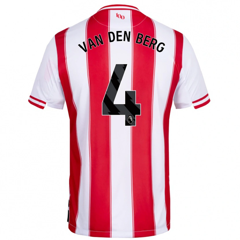 Danxen Kinder Sepp Van Den Berg #4 Rot Weiß Heimtrikot Trikot 2025/26 T-Shirt