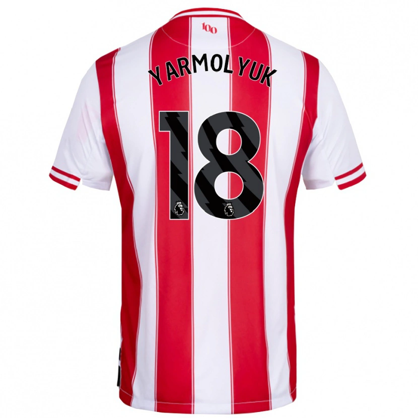 Danxen Kinder Yegor Yarmolyuk #18 Rot Weiß Heimtrikot Trikot 2025/26 T-Shirt