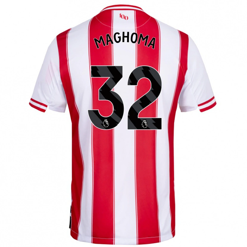 Danxen Kinder Paris Maghoma #32 Rot Weiß Heimtrikot Trikot 2025/26 T-Shirt